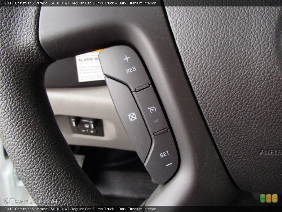 Dark Titanium Interior Controls for the 2013 Chevrolet Silverado 3500HD WT Regular Cab Dump Truck #80192116