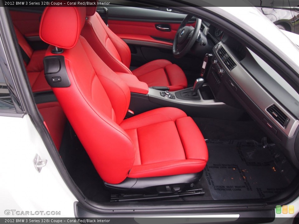 Coral Red/Black Interior Photo for the 2012 BMW 3 Series 328i Coupe #80193175