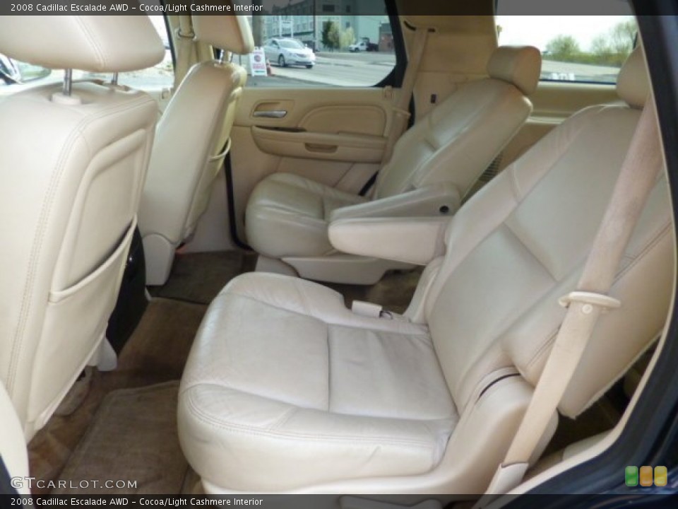 Cocoa/Light Cashmere Interior Rear Seat for the 2008 Cadillac Escalade AWD #80197303