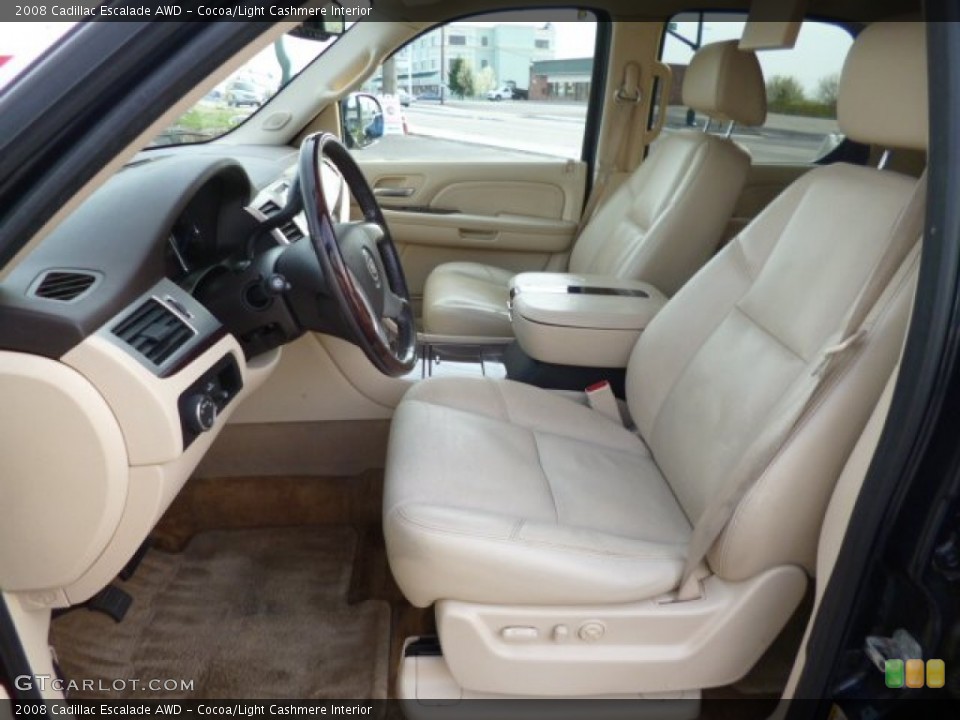 Cocoa/Light Cashmere Interior Front Seat for the 2008 Cadillac Escalade AWD #80197333