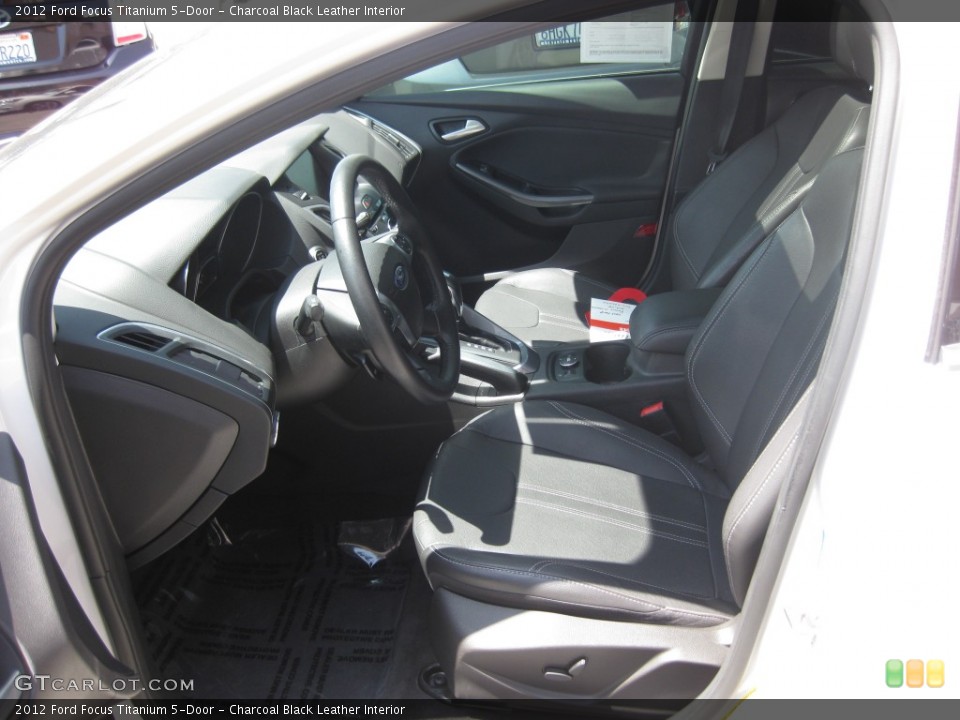Charcoal Black Leather Interior Photo for the 2012 Ford Focus Titanium 5-Door #80200060