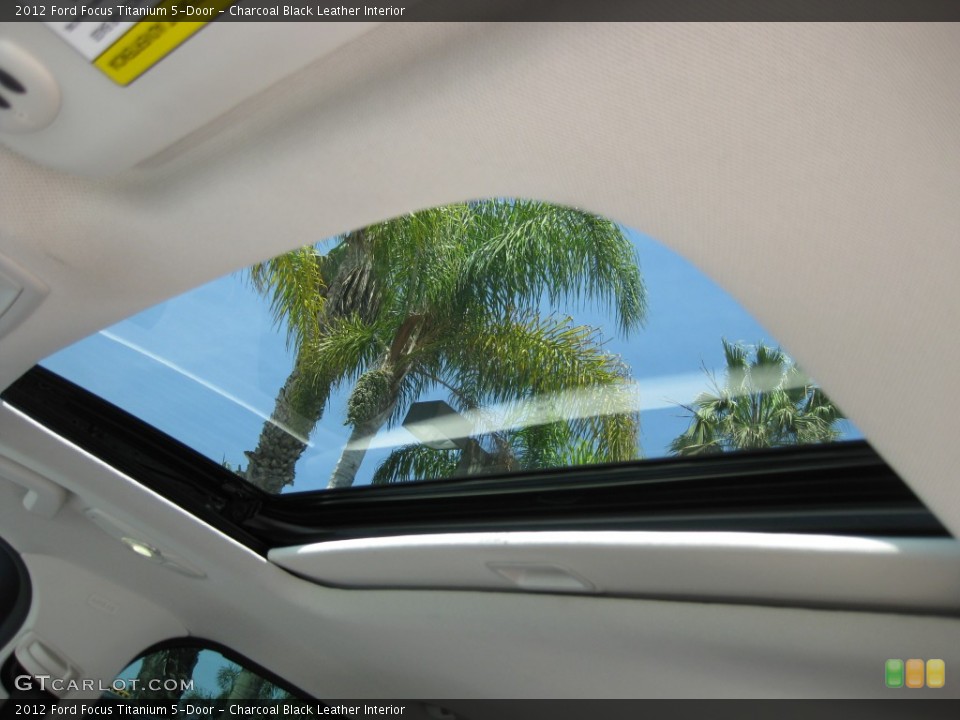 Charcoal Black Leather Interior Sunroof for the 2012 Ford Focus Titanium 5-Door #80200233