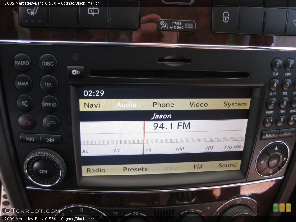 Cognac/Black Interior Audio System for the 2009 Mercedes-Benz G 550 #80201704