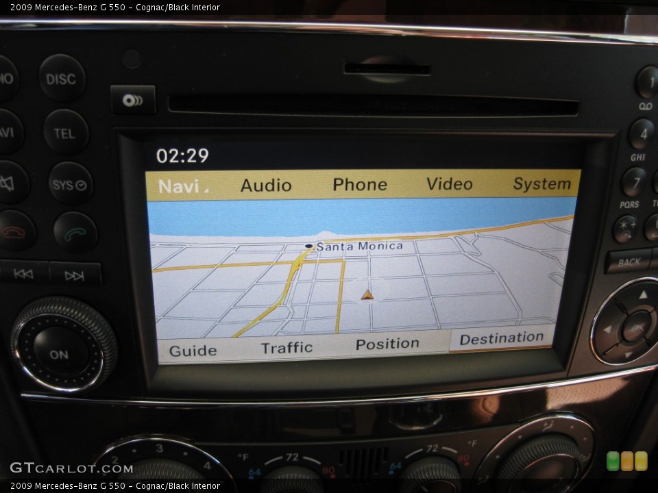 Cognac/Black Interior Navigation for the 2009 Mercedes-Benz G 550 #80201784