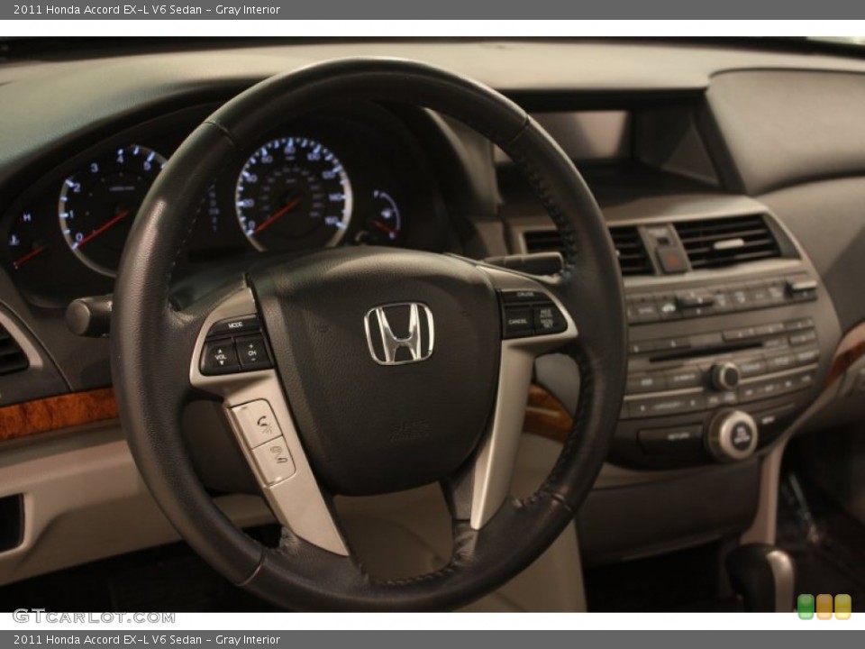 Gray Interior Steering Wheel for the 2011 Honda Accord EX-L V6 Sedan #80206168