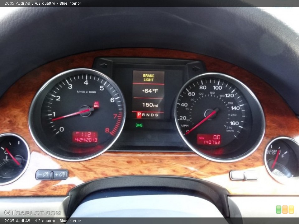Blue Interior Gauges for the 2005 Audi A8 L 4.2 quattro #80206693