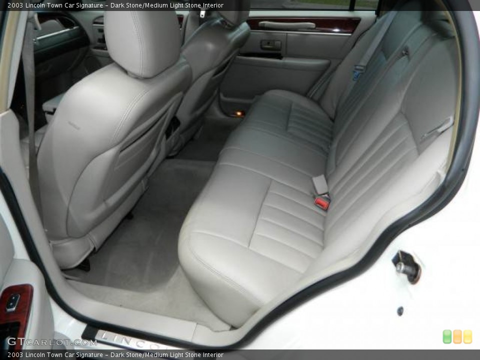 Dark Stone/Medium Light Stone Interior Rear Seat for the 2003 Lincoln Town Car Signature #80208772