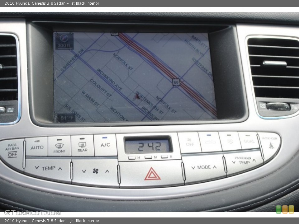 Jet Black Interior Navigation for the 2010 Hyundai Genesis 3.8 Sedan #80208889