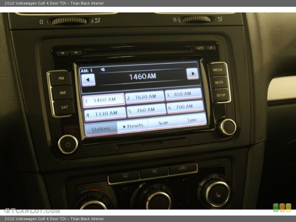 Titan Black Interior Audio System for the 2010 Volkswagen Golf 4 Door TDI #80209210