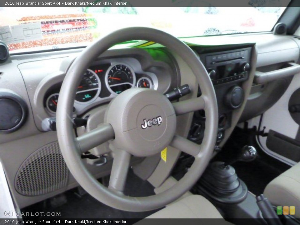 Dark Khaki/Medium Khaki Interior Steering Wheel for the 2010 Jeep Wrangler Sport 4x4 #80210941