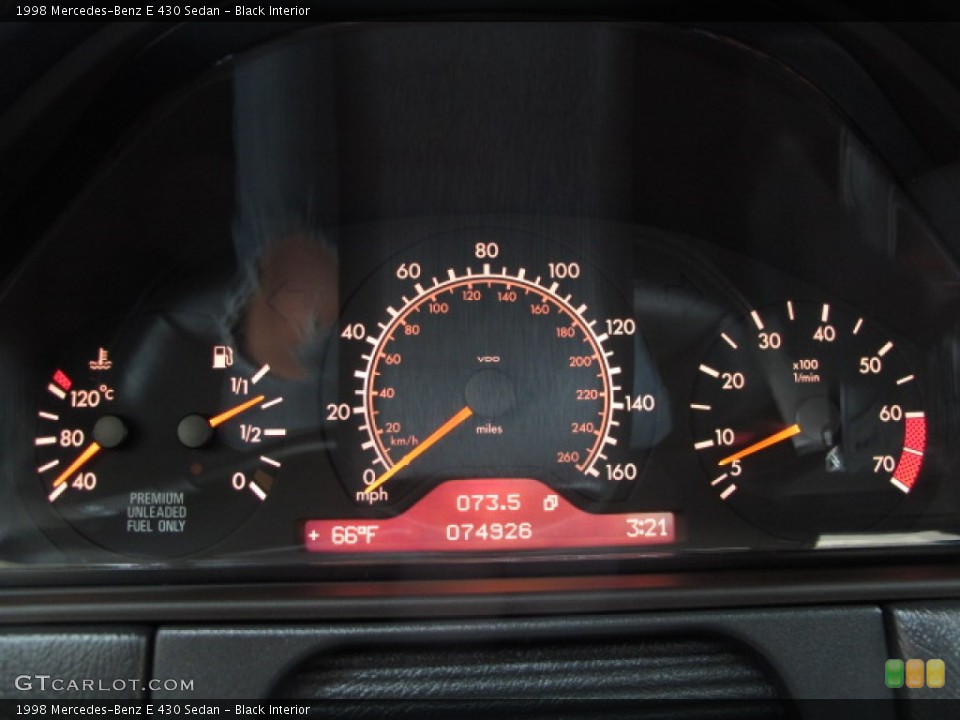 Black Interior Gauges for the 1998 Mercedes-Benz E 430 Sedan #80221246