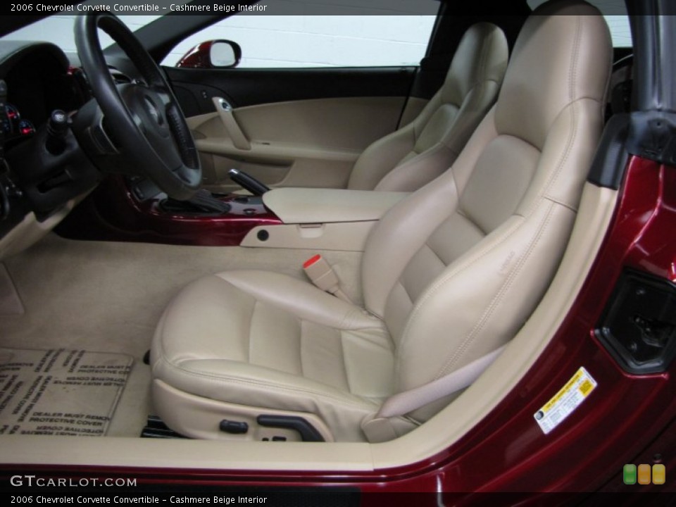 Cashmere Beige Interior Front Seat for the 2006 Chevrolet Corvette Convertible #80222827
