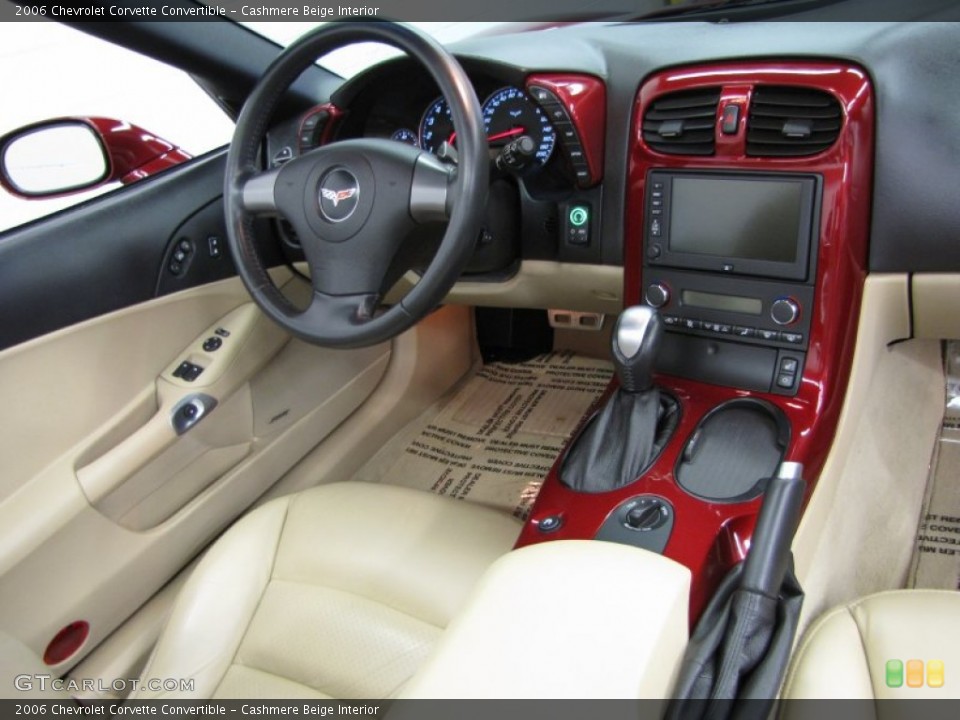 Cashmere Beige Interior Dashboard for the 2006 Chevrolet Corvette Convertible #80222935