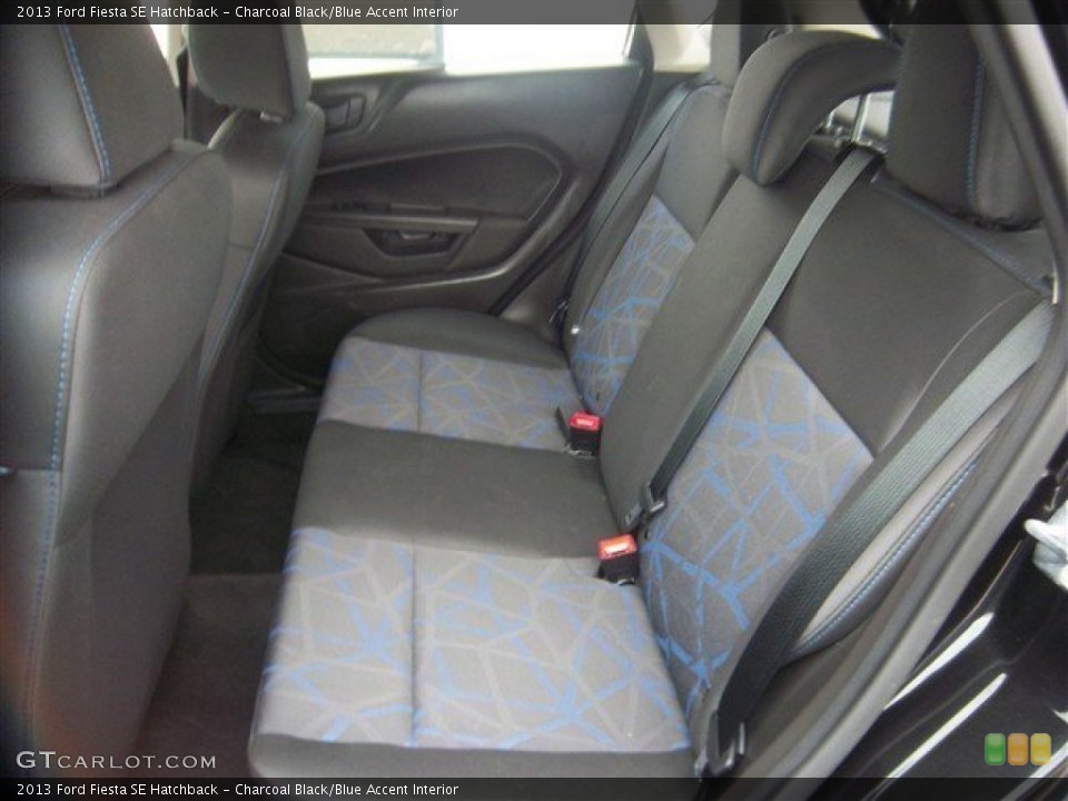 Charcoal Black/Blue Accent Interior Rear Seat for the 2013 Ford Fiesta SE Hatchback #80223397