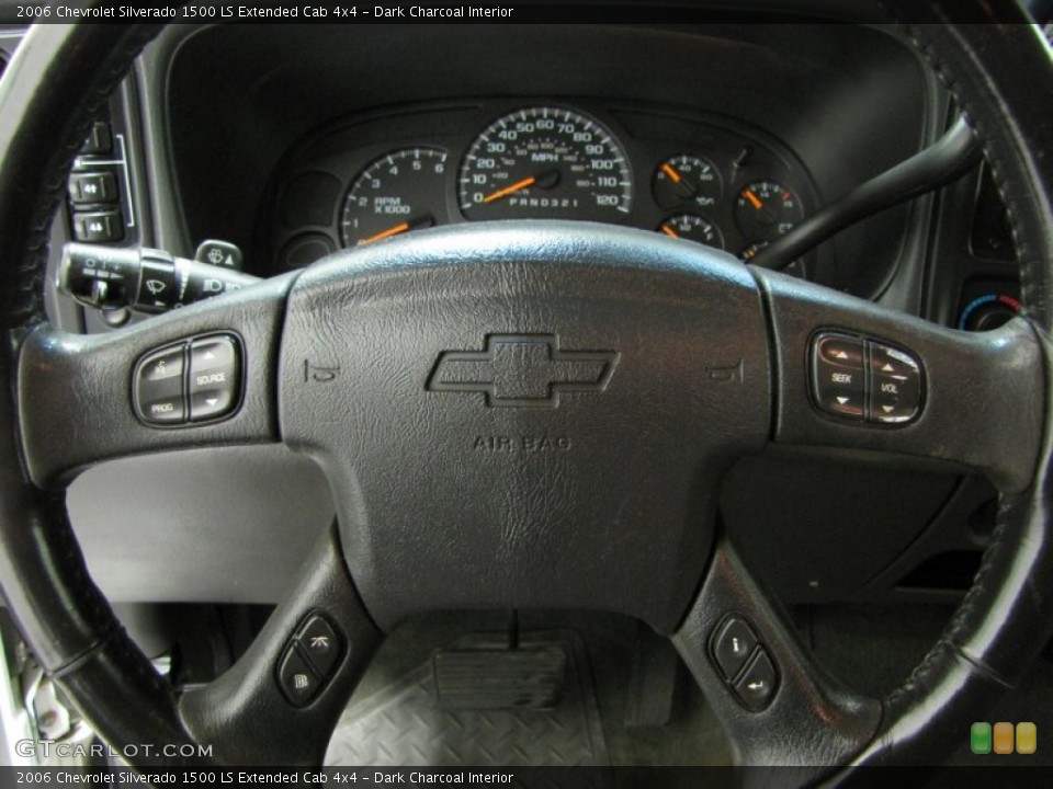 Dark Charcoal Interior Controls for the 2006 Chevrolet Silverado 1500 LS Extended Cab 4x4 #80223835