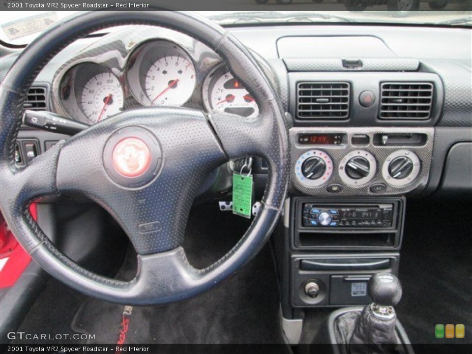 Red Interior Dashboard for the 2001 Toyota MR2 Spyder Roadster #80224678