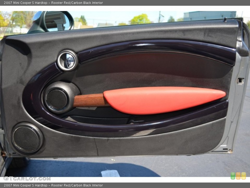 Rooster Red/Carbon Black Interior Door Panel for the 2007 Mini Cooper S Hardtop #80233538