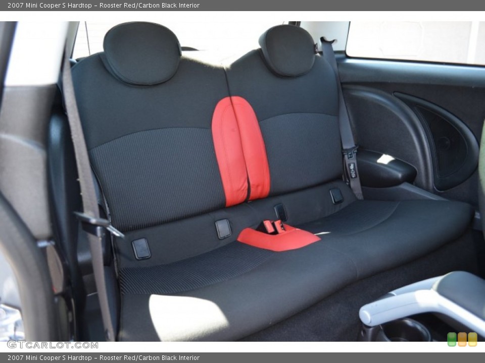 Rooster Red/Carbon Black Interior Rear Seat for the 2007 Mini Cooper S Hardtop #80233569