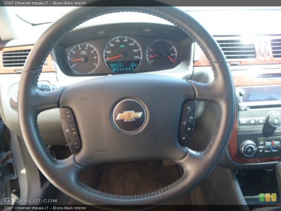 Ebony Black Interior Steering Wheel for the 2007 Chevrolet Impala LT #80237323