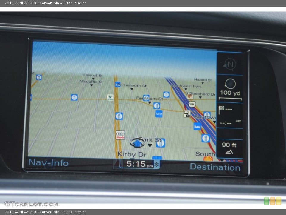 Black Interior Navigation for the 2011 Audi A5 2.0T Convertible #80237915