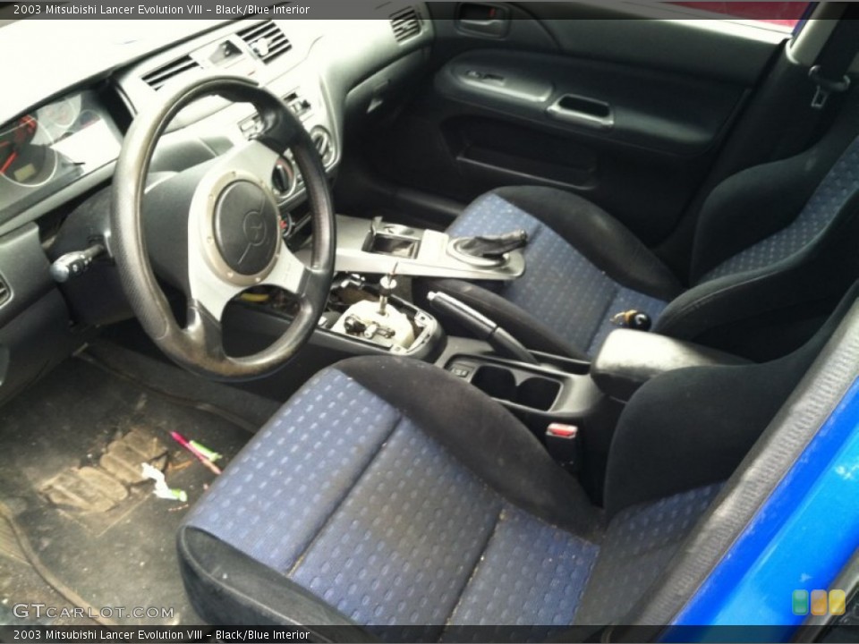 Black/Blue 2003 Mitsubishi Lancer Evolution Interiors