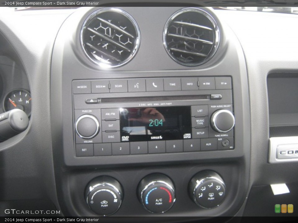 Dark Slate Gray Interior Controls for the 2014 Jeep Compass Sport #80246756