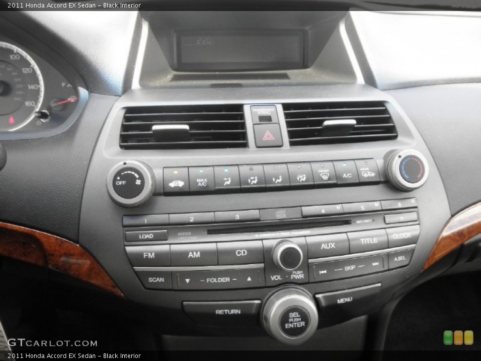 Black Interior Controls for the 2011 Honda Accord EX Sedan #80254125