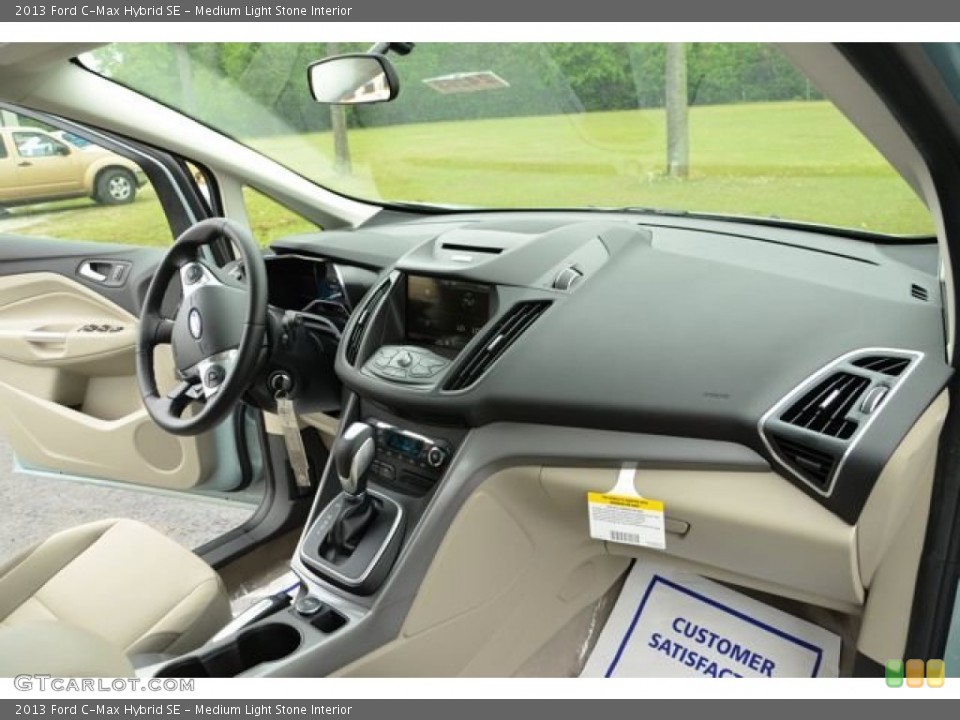 Medium Light Stone Interior Dashboard for the 2013 Ford C-Max Hybrid SE #80255294
