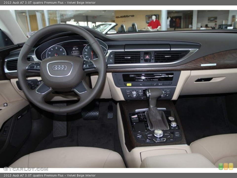 Velvet Beige Interior Dashboard for the 2013 Audi A7 3.0T quattro Premium Plus #80255297