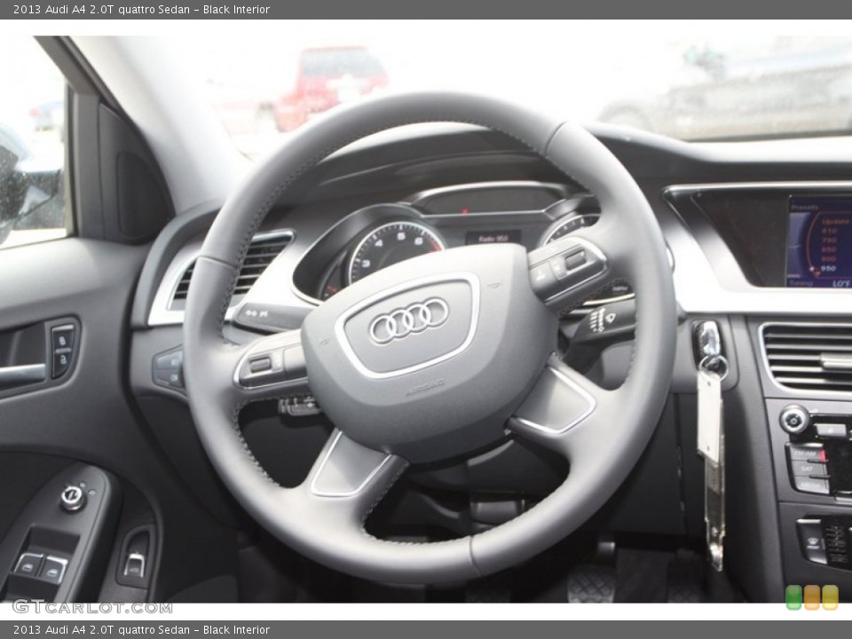 Black Interior Steering Wheel for the 2013 Audi A4 2.0T quattro Sedan #80255769