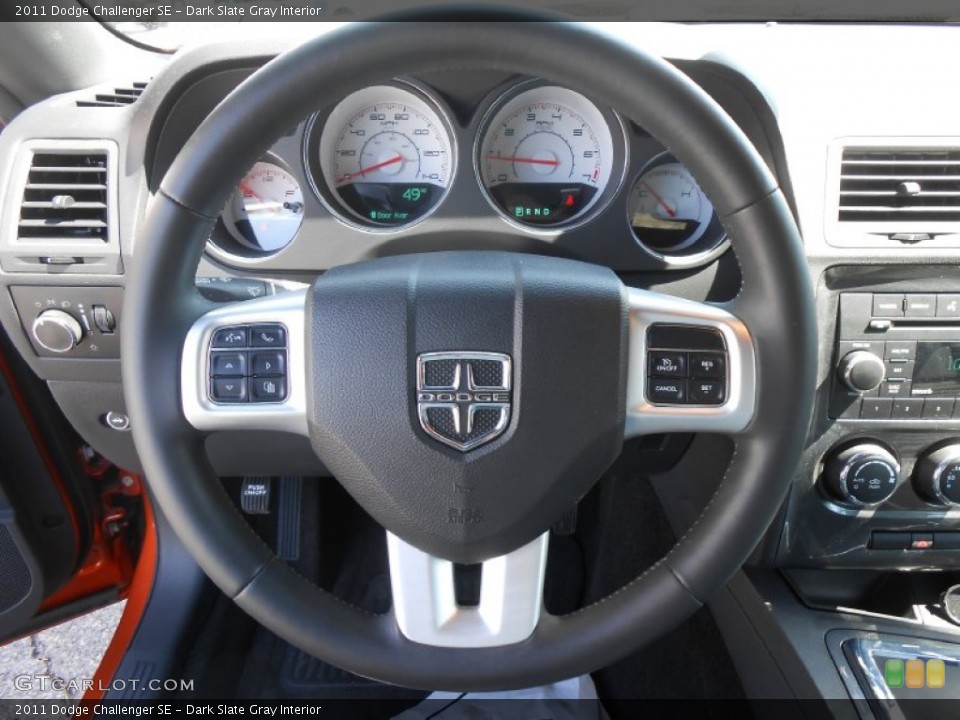 Dark Slate Gray Interior Steering Wheel for the 2011 Dodge Challenger SE #80256416