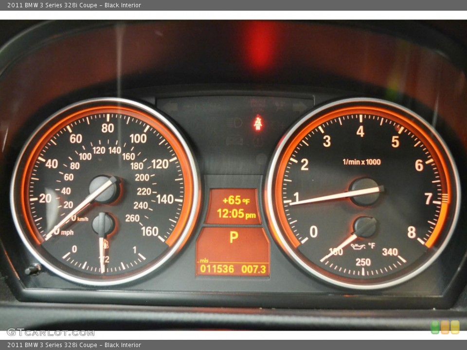 Black Interior Gauges for the 2011 BMW 3 Series 328i Coupe #80259095