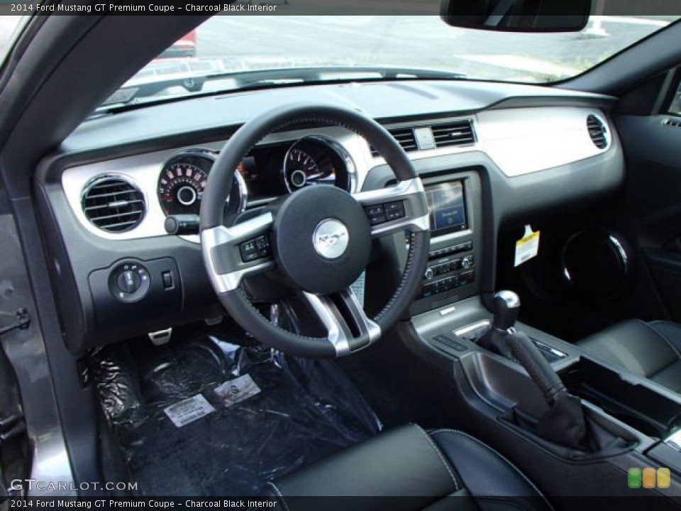 Charcoal Black Interior Prime Interior for the 2014 Ford Mustang GT Premium Coupe #80266534