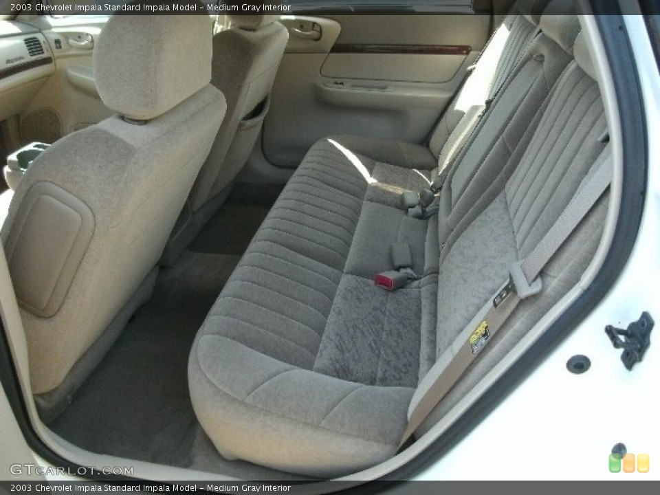 Medium Gray Interior Rear Seat for the 2003 Chevrolet Impala  #80267210