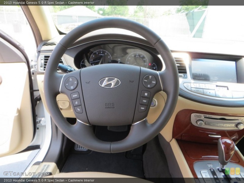 Cashmere Interior Steering Wheel for the 2013 Hyundai Genesis 5.0 R Spec Sedan #80272763