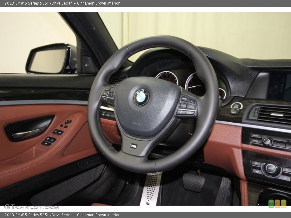 Cinnamon Brown Interior Steering Wheel for the 2013 BMW 5 Series 535i xDrive Sedan #80272880