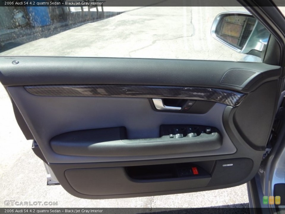 Black/Jet Gray Interior Door Panel for the 2006 Audi S4 4.2 quattro Sedan #80275979