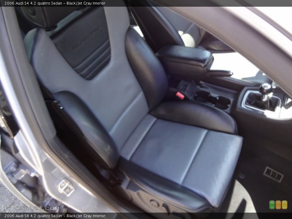 Black/Jet Gray Interior Front Seat for the 2006 Audi S4 4.2 quattro Sedan #80275986