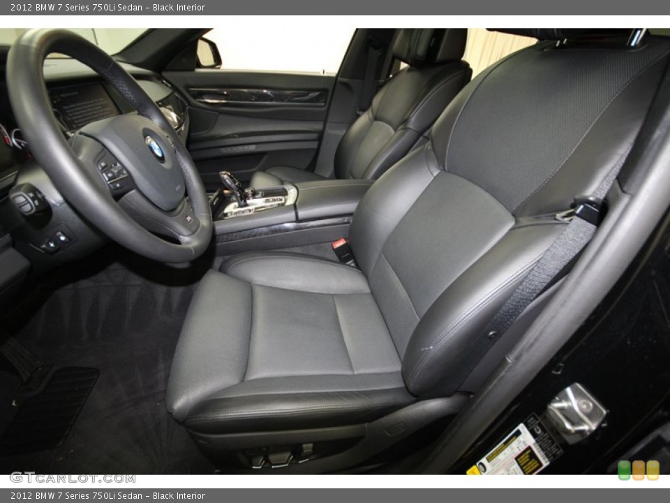 Black Interior Front Seat for the 2012 BMW 7 Series 750Li Sedan #80280248