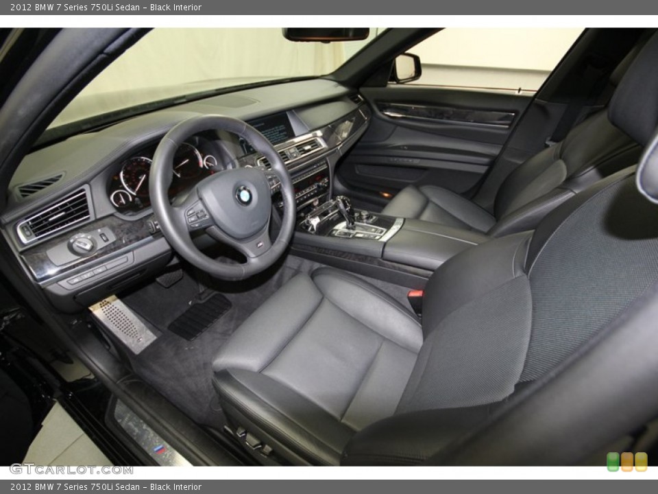 Black Interior Prime Interior for the 2012 BMW 7 Series 750Li Sedan #80280353