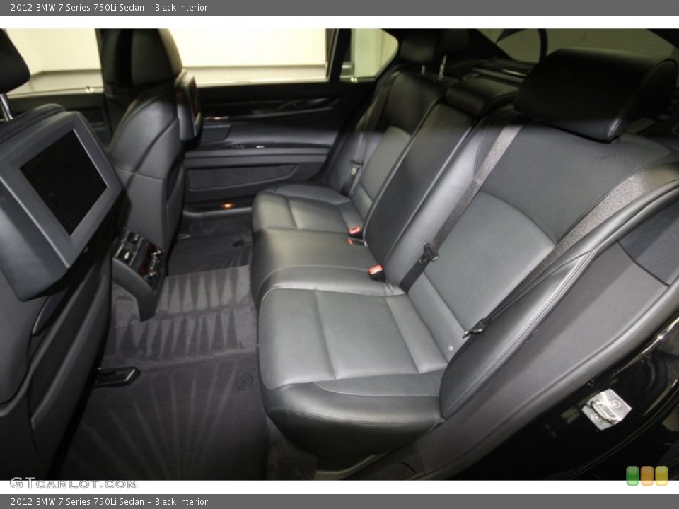 Black Interior Rear Seat for the 2012 BMW 7 Series 750Li Sedan #80280359