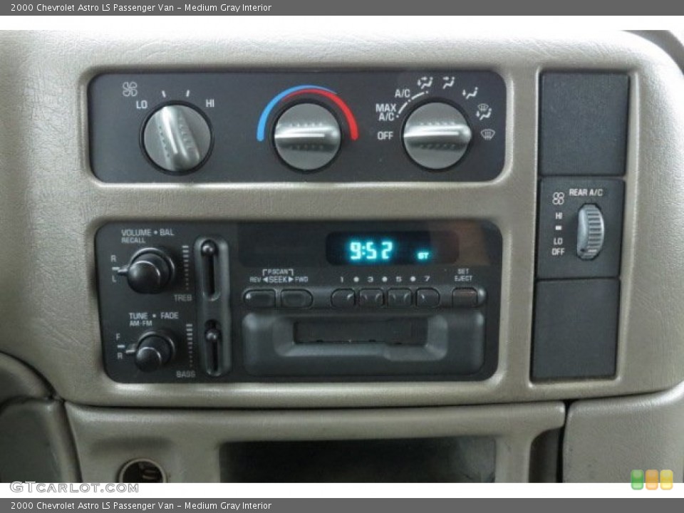 Medium Gray Interior Controls for the 2000 Chevrolet Astro LS Passenger Van #80282904