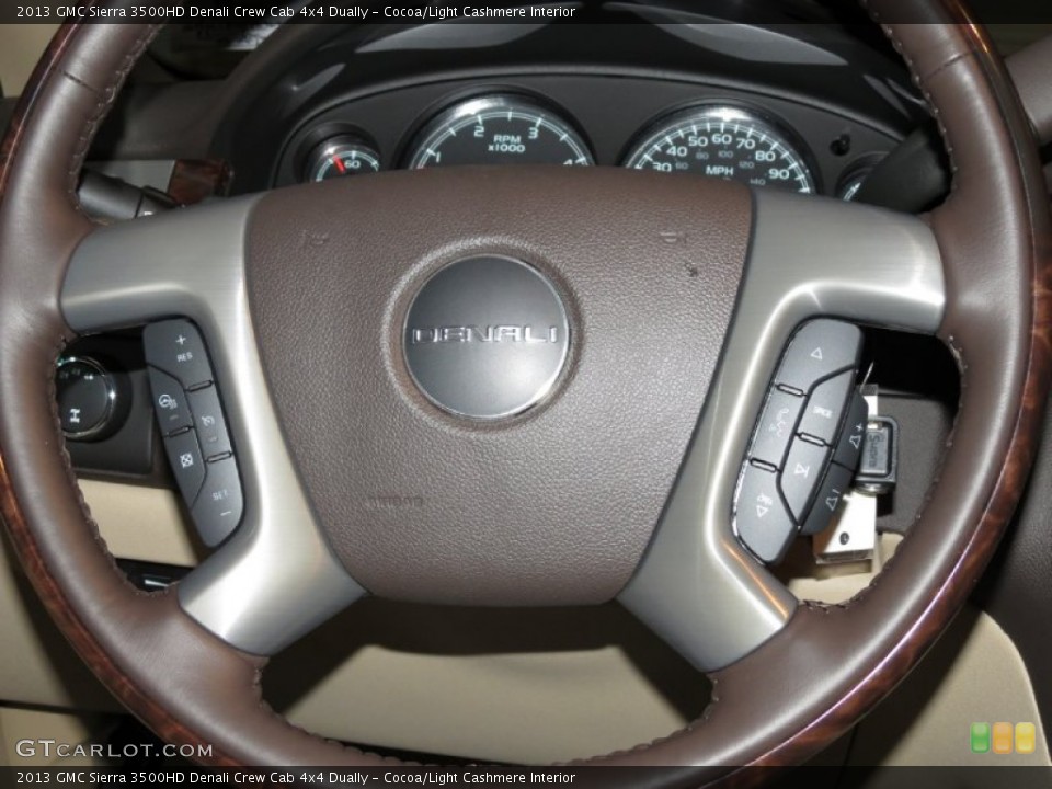 Cocoa/Light Cashmere Interior Steering Wheel for the 2013 GMC Sierra 3500HD Denali Crew Cab 4x4 Dually #80292106