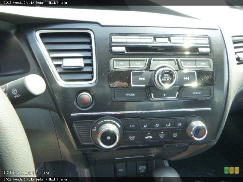 Black Interior Controls for the 2013 Honda Civic LX Sedan #80293178