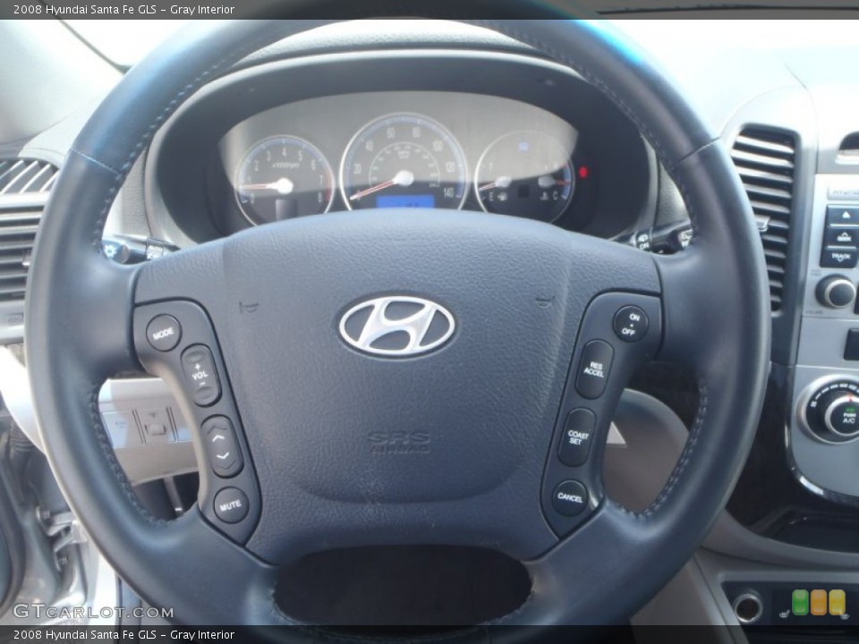 Gray Interior Steering Wheel for the 2008 Hyundai Santa Fe GLS #80298642