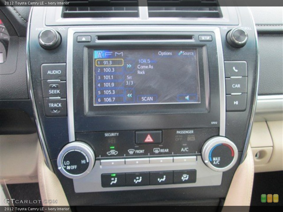 Ivory Interior Controls for the 2012 Toyota Camry LE #80299031