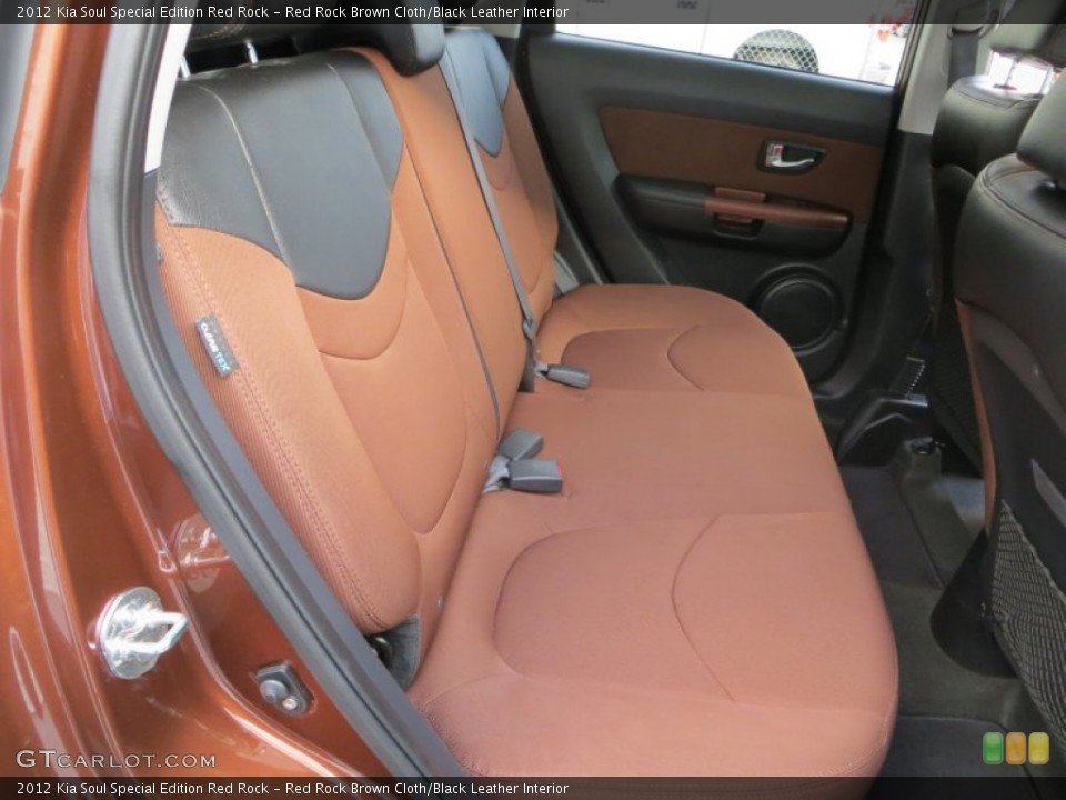 Red Rock Brown Cloth/Black Leather Interior Rear Seat for the 2012 Kia Soul Special Edition Red Rock #80299211