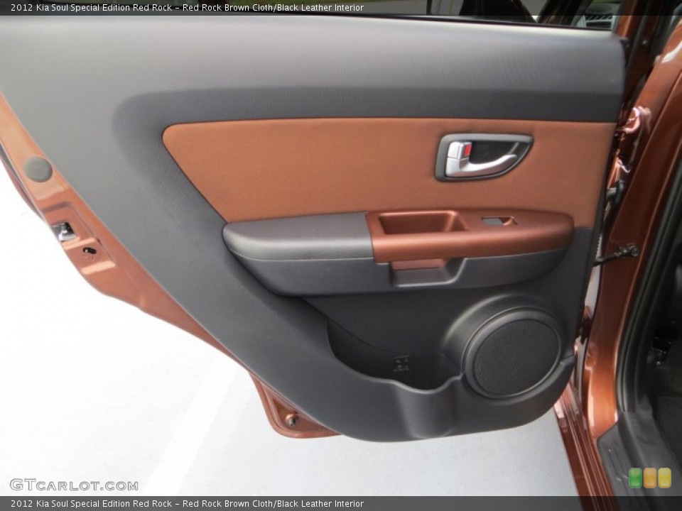 Red Rock Brown Cloth/Black Leather Interior Door Panel for the 2012 Kia Soul Special Edition Red Rock #80299253