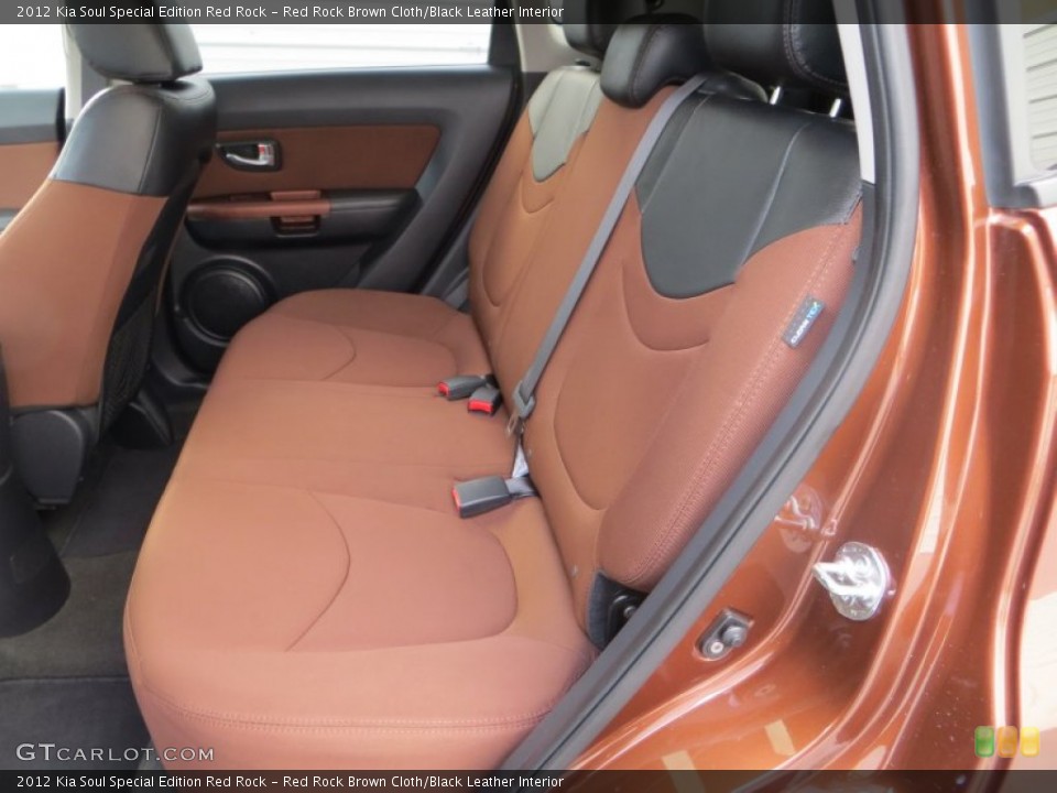 Red Rock Brown Cloth/Black Leather Interior Rear Seat for the 2012 Kia Soul Special Edition Red Rock #80299271