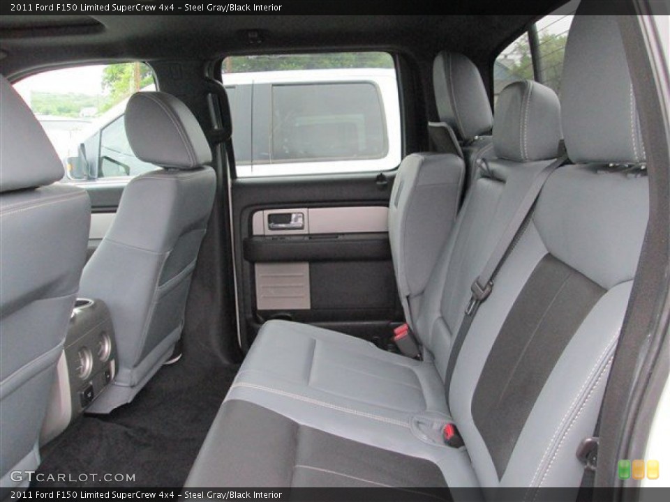 Steel Gray/Black Interior Rear Seat for the 2011 Ford F150 Limited SuperCrew 4x4 #80299827